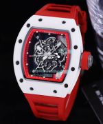 Swiss Quality Replica Richard Mille RM055 Skeleton Dial White Ceramic Watch
